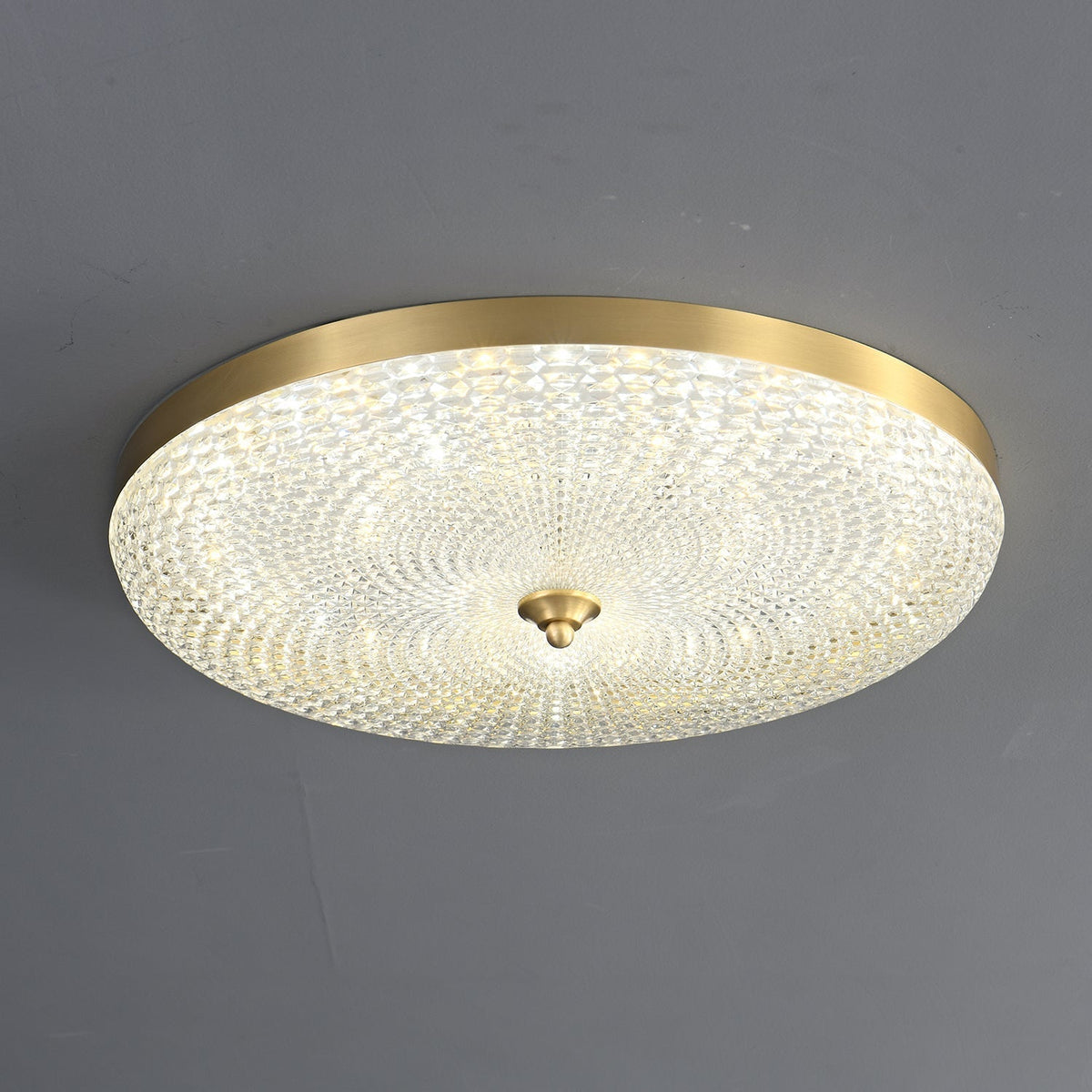 Orlena nowoczesna minimalistyczna lampa sufitowa z miedzi i akrylu