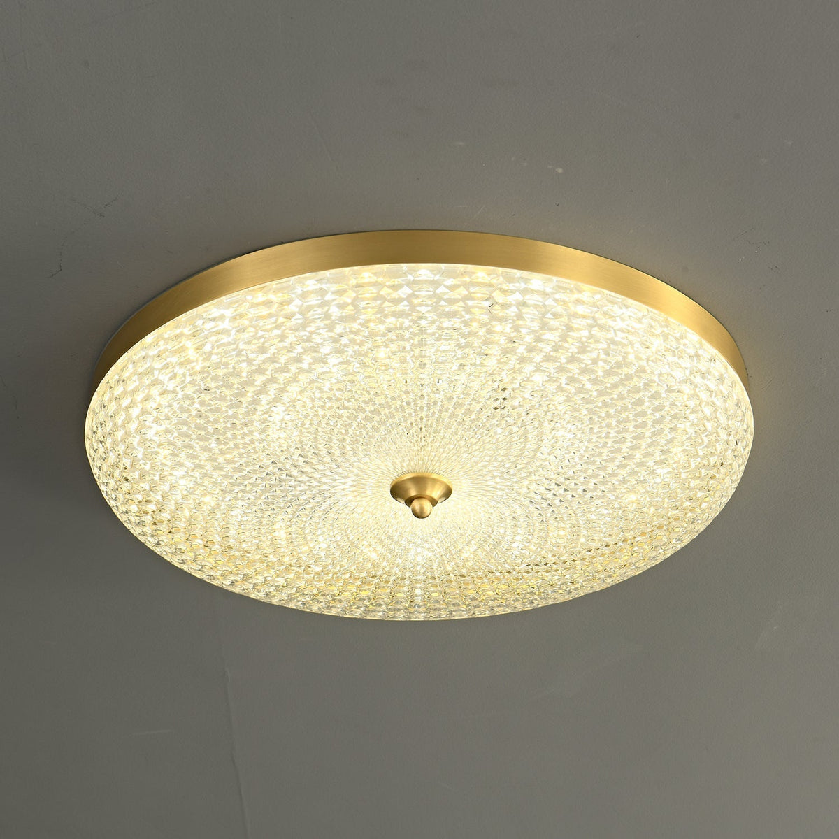 Orlena nowoczesna minimalistyczna lampa sufitowa z miedzi i akrylu