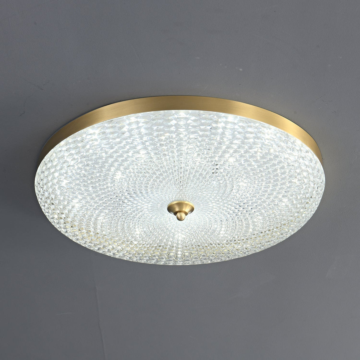 Orlena nowoczesna minimalistyczna lampa sufitowa z miedzi i akrylu