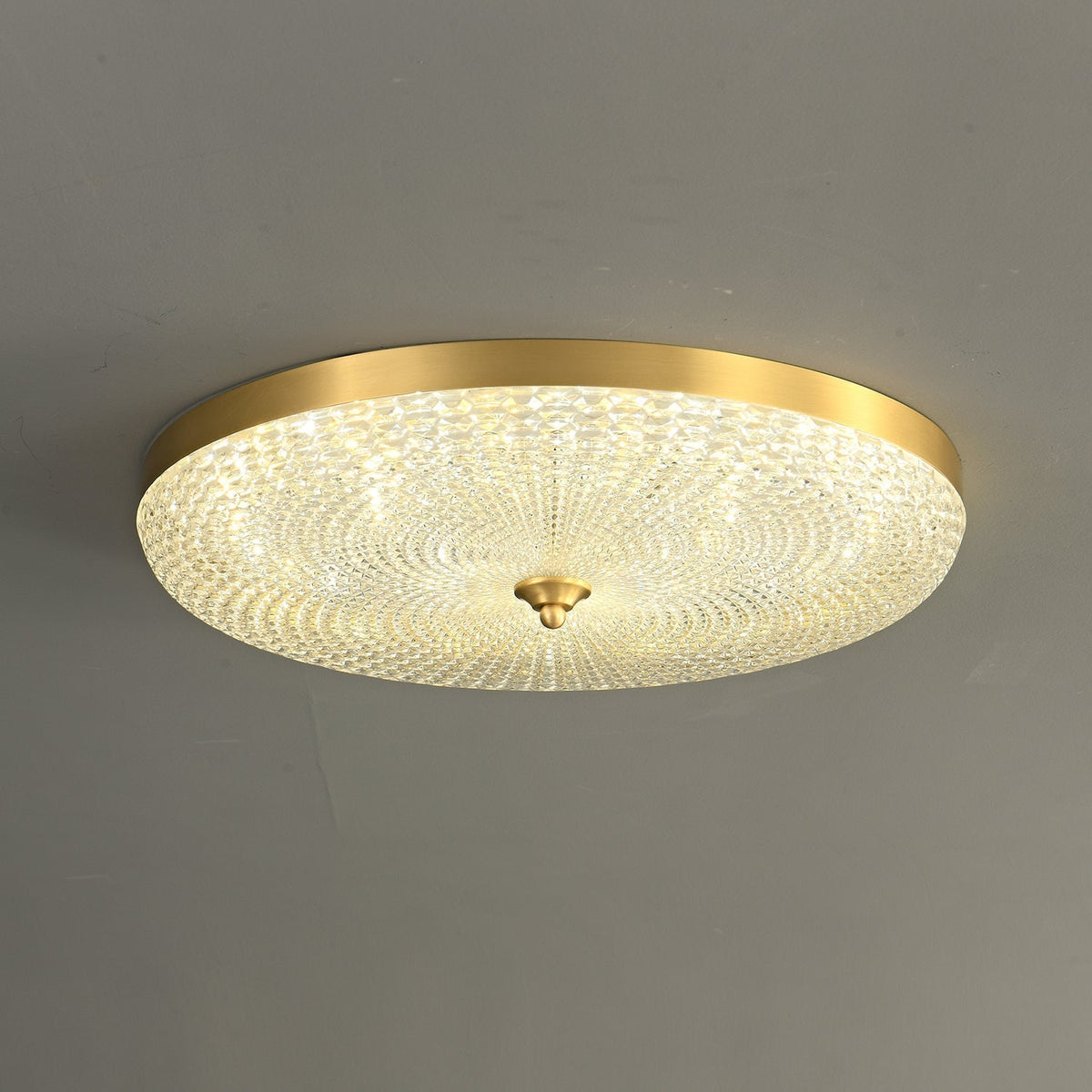 Orlena nowoczesna minimalistyczna lampa sufitowa z miedzi i akrylu