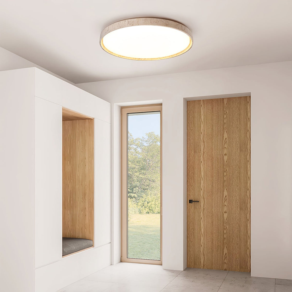 Travertine Round lampa sufitowa