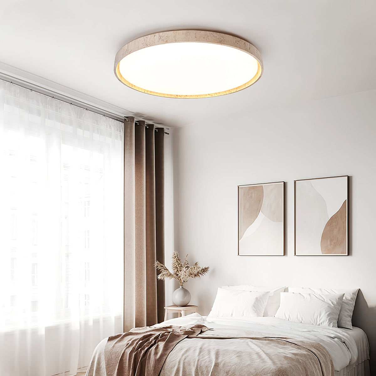 Travertine Round lampa sufitowa