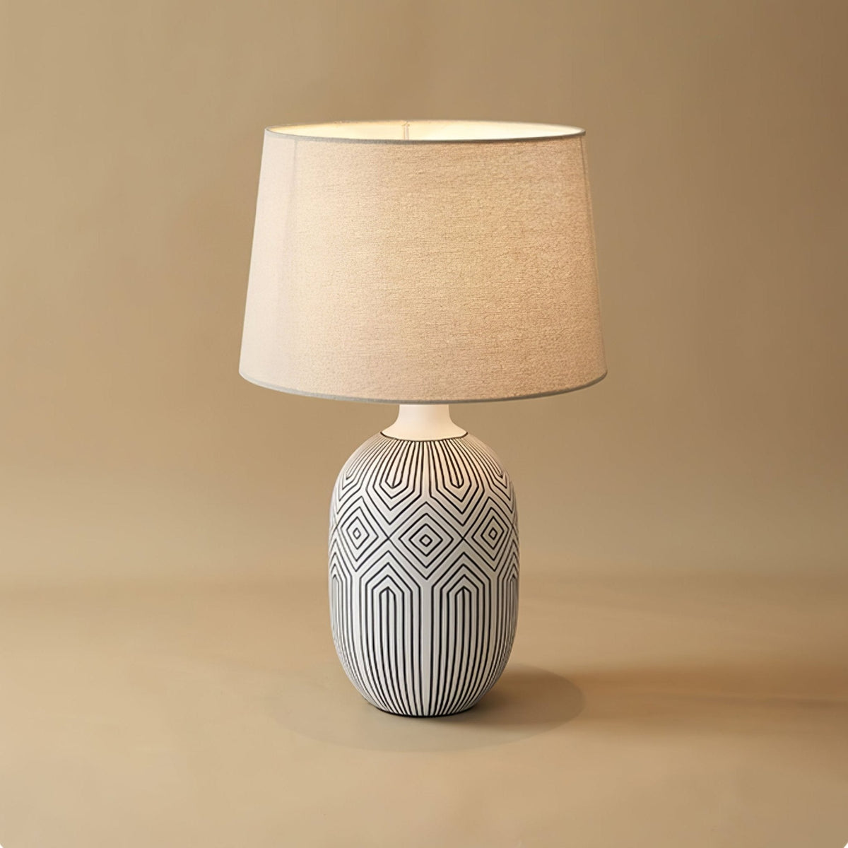 Brittany nowoczesna lampa stołowa z ceramiki