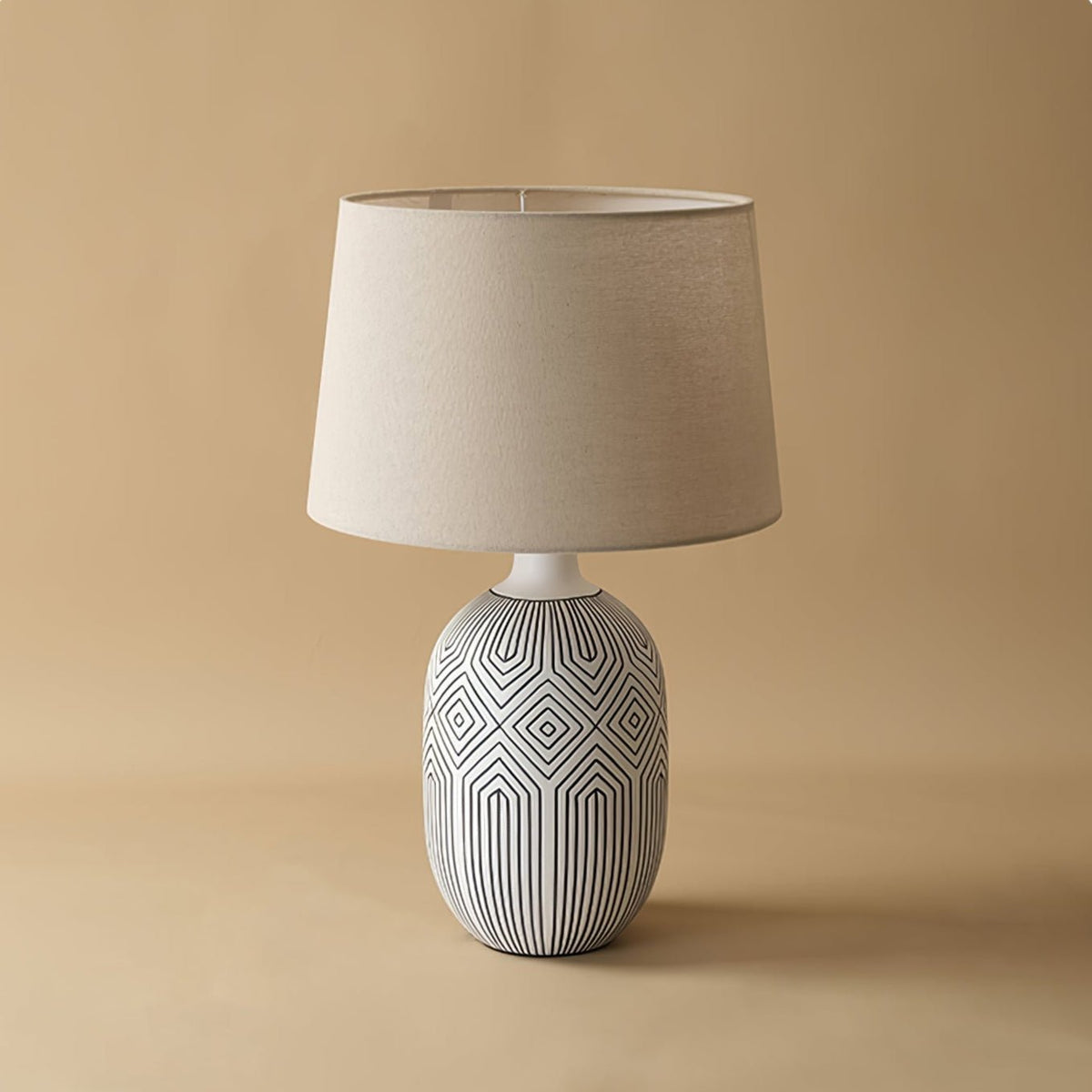 Brittany nowoczesna lampa stołowa z ceramiki