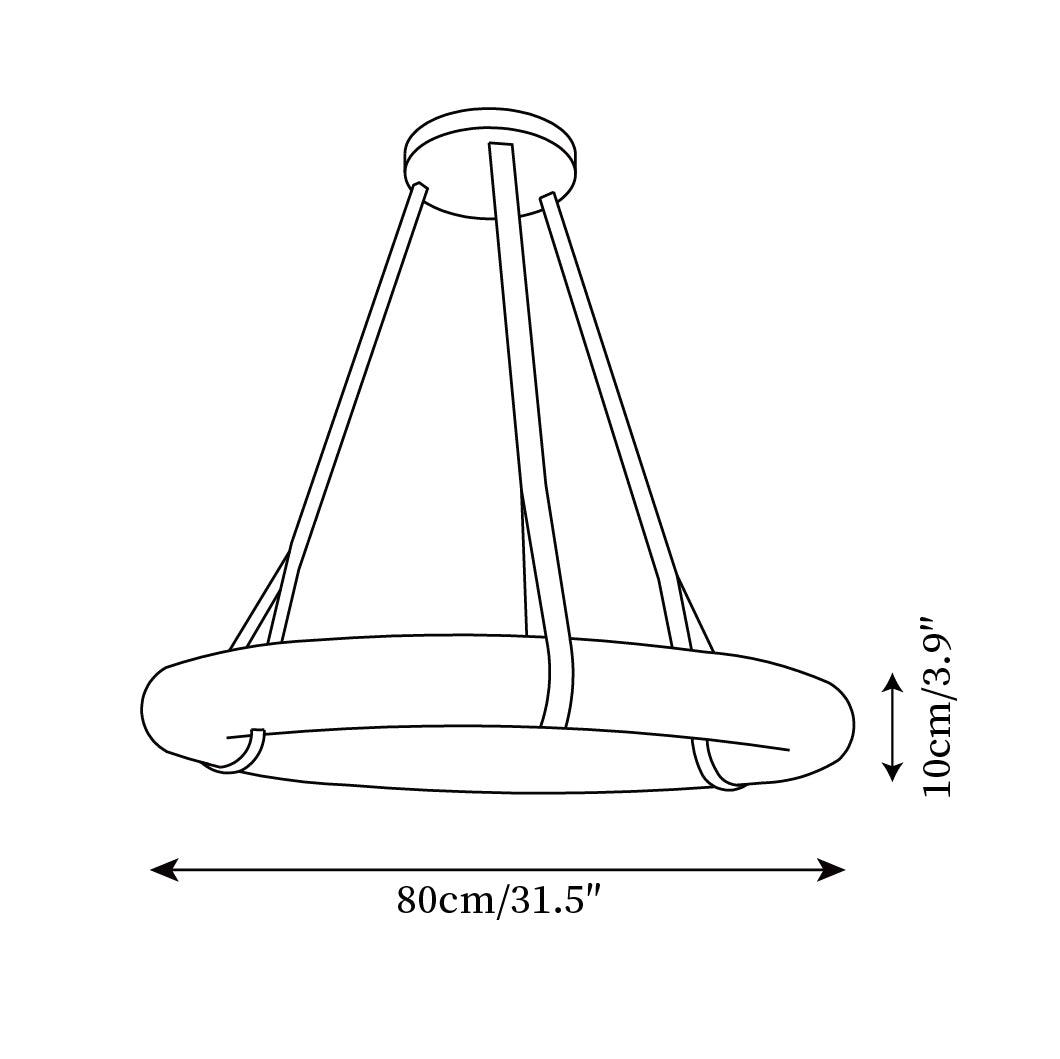 Oslo lampa wisząca Alabaster Ring Straps skandynawski