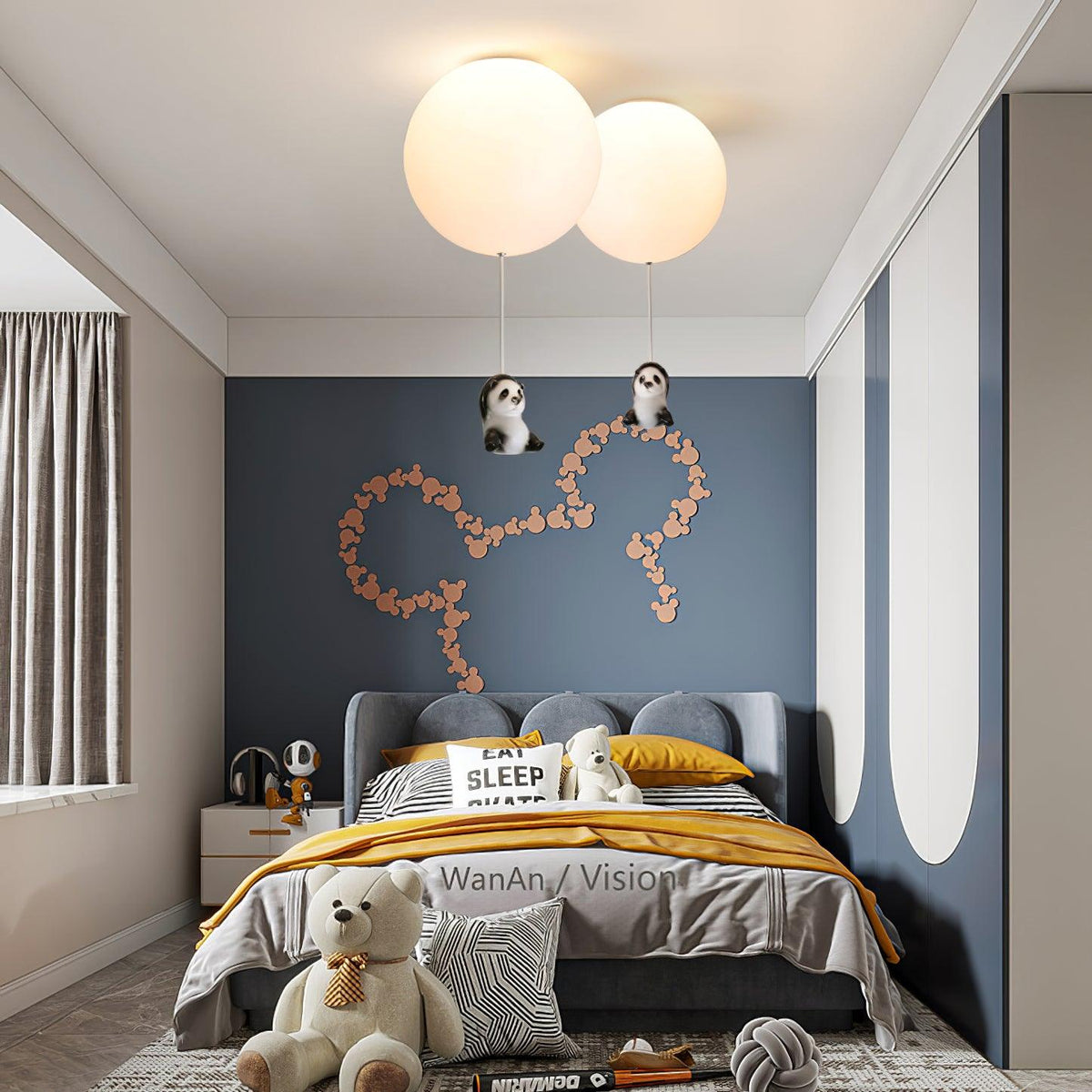 Yrath Elegance Panda lampa sufitowa ze szkła