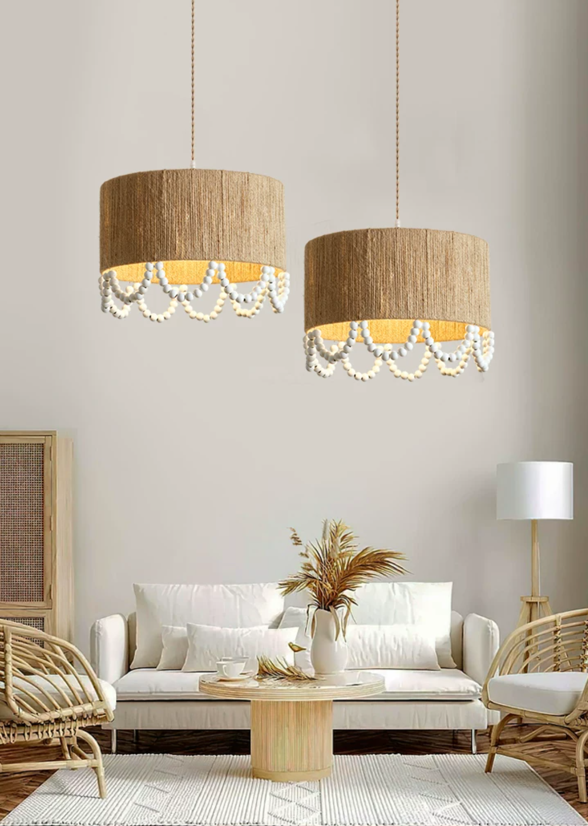 Osberhurst Lampa wisząca z liny konopnej