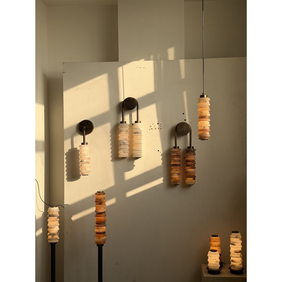 Eiroiella Alabaster zewnętrzna lampa stojąca