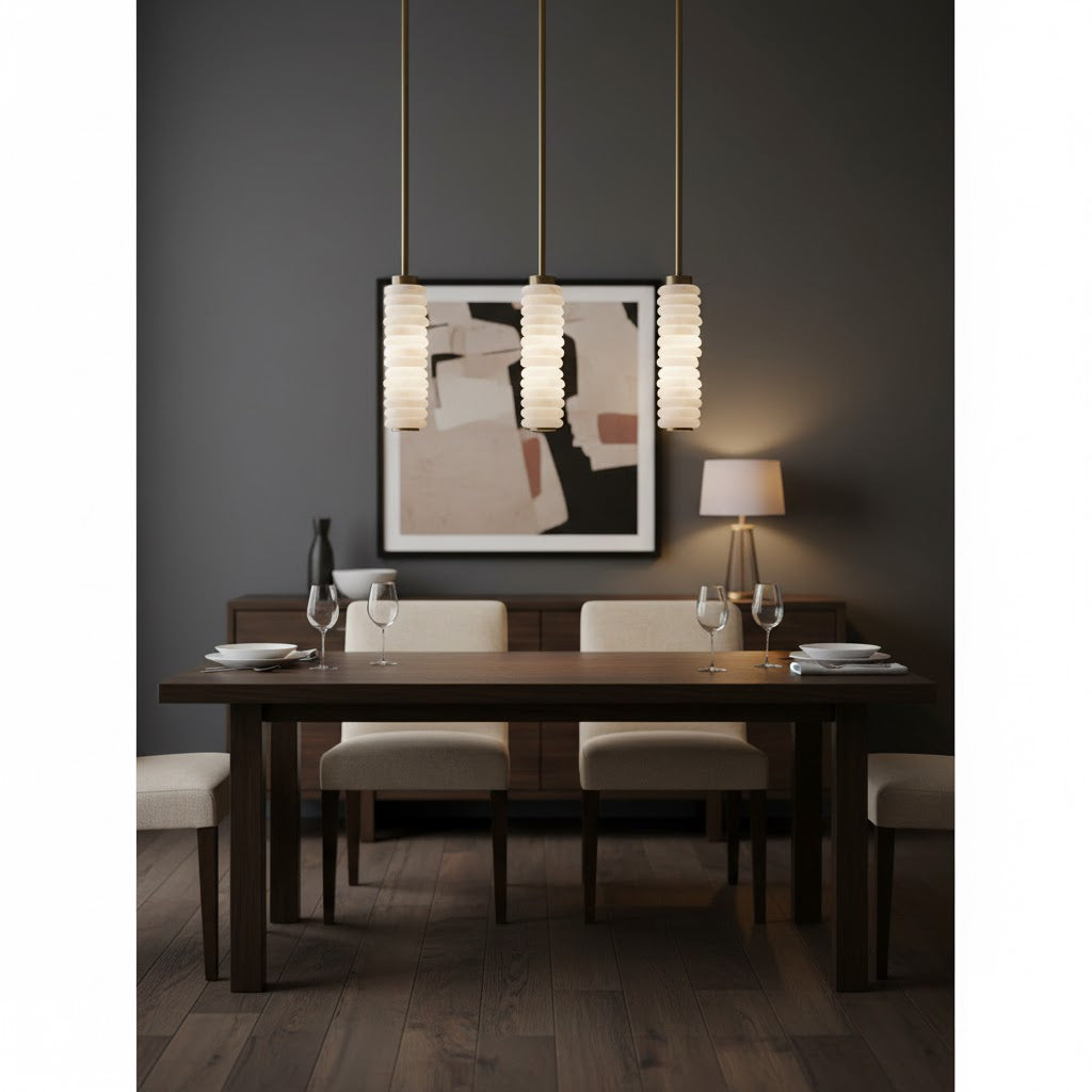Eirisiella żyrandol z alabastrem