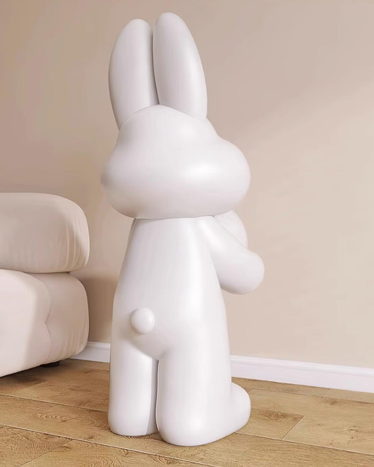 Lampa stojąca w kształcie kaczuszki z płótna