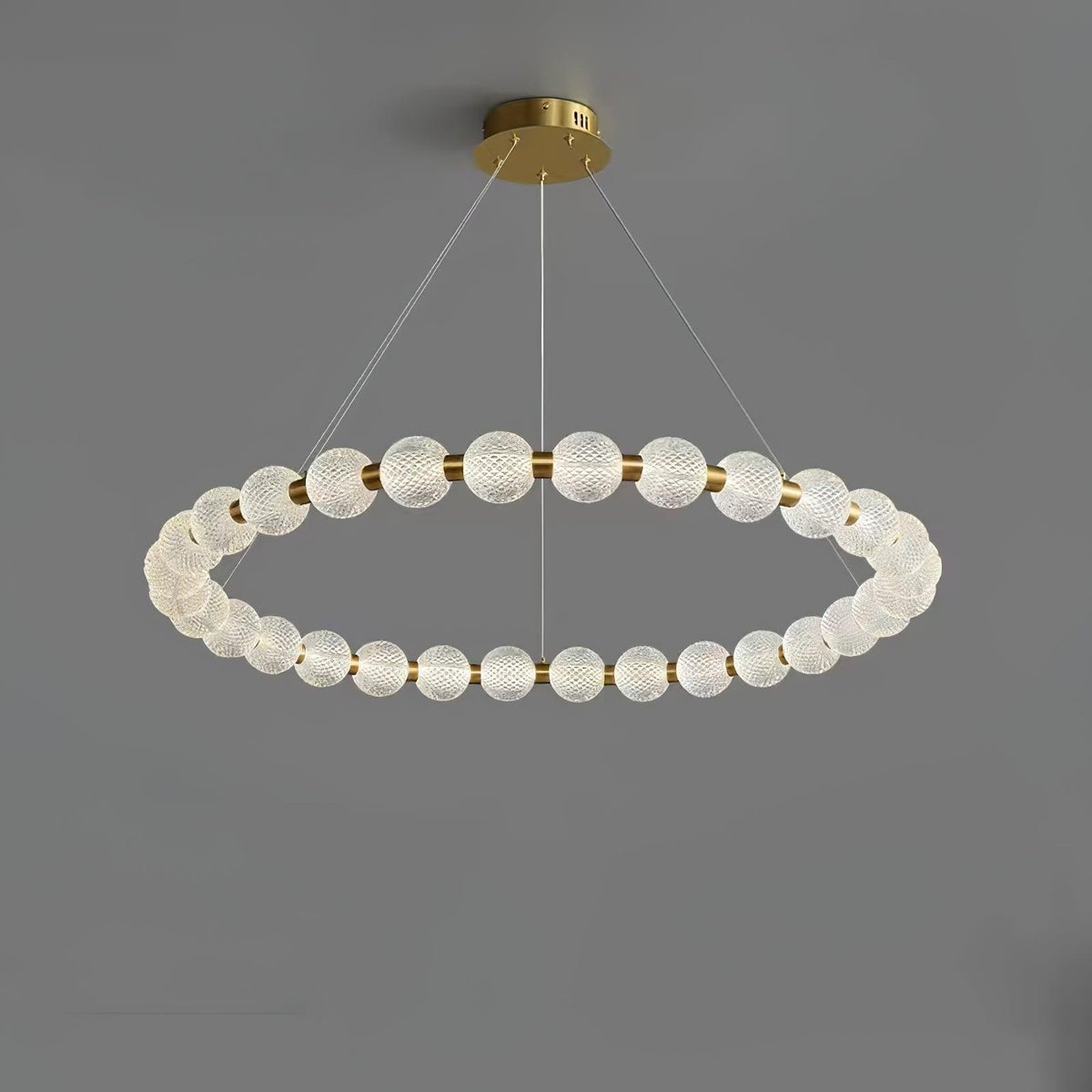Soleena żyrandol ze złotej miedzi Pierścień Elegancki
