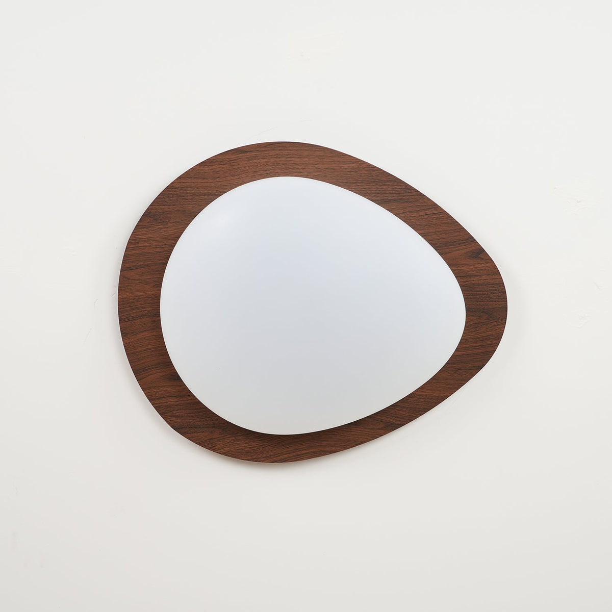 Sylenia lampa sufitowa Pebble orzechowe drewno akryl LED