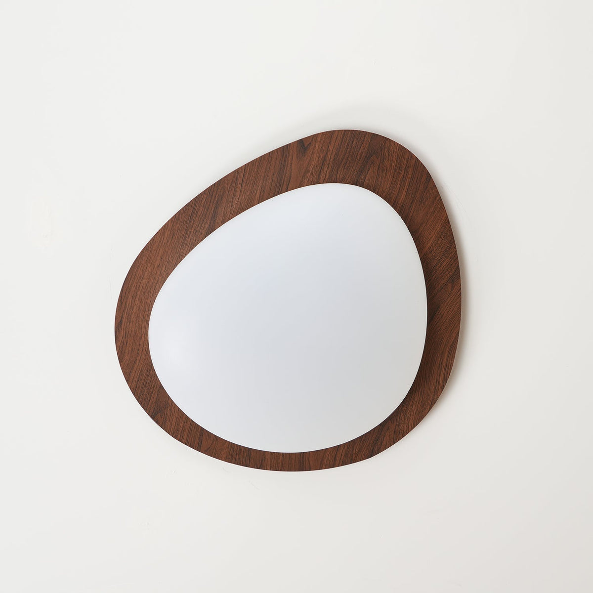 Sylenia lampa sufitowa Pebble orzechowe drewno akryl LED