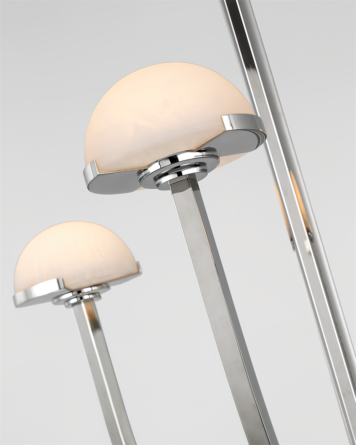 Pedra żyrandol Alabaster minimalistyczna geometria łukowa