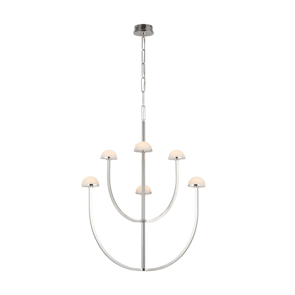 Pedra żyrandol Alabaster minimalistyczna geometria łukowa