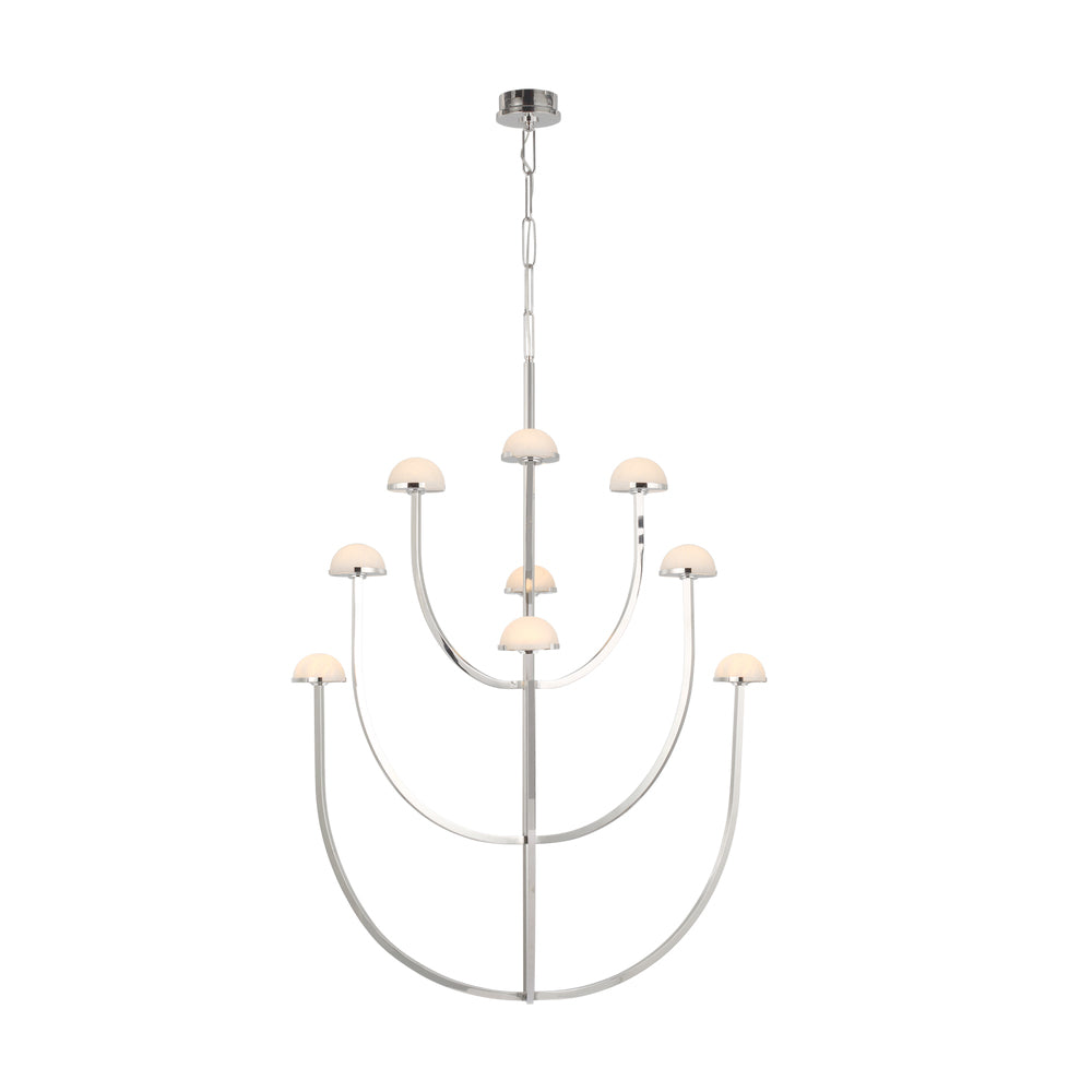 Pedra żyrandol Alabaster minimalistyczna geometria łukowa