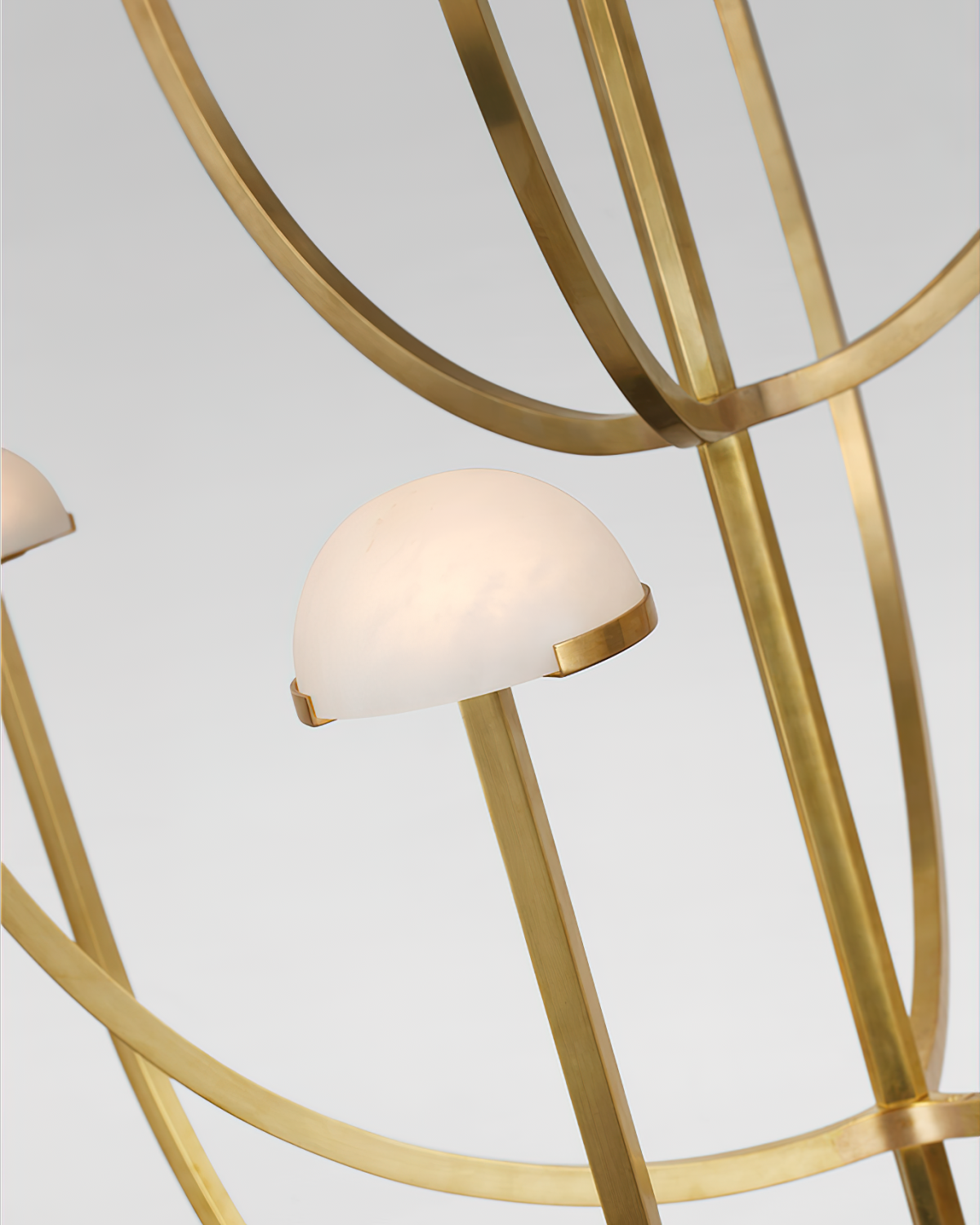 Pedra żyrandol Alabaster minimalistyczna geometria łukowa