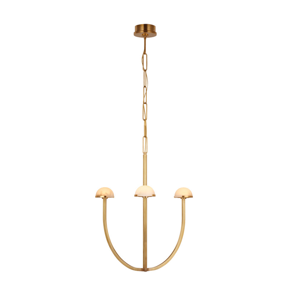 Pedra żyrandol Alabaster minimalistyczna geometria łukowa