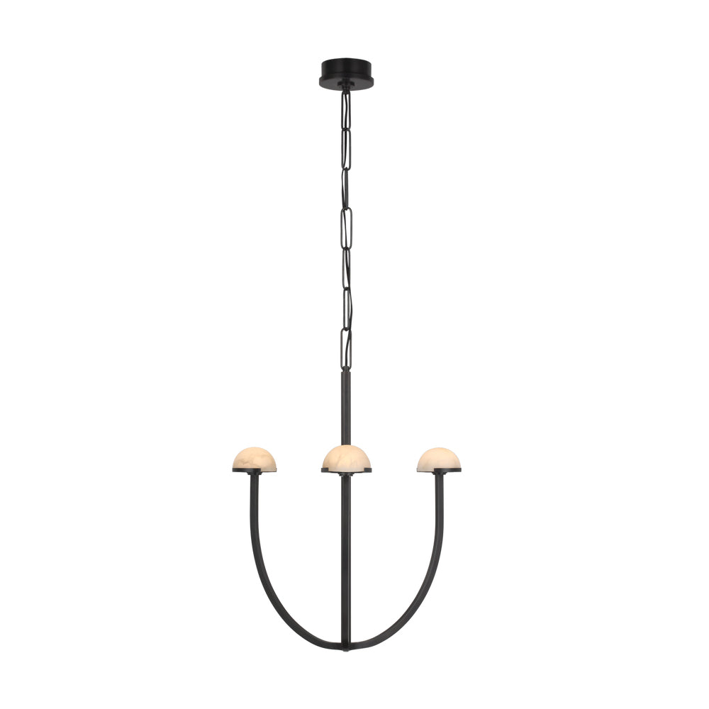 Pedra żyrandol Alabaster minimalistyczna geometria łukowa