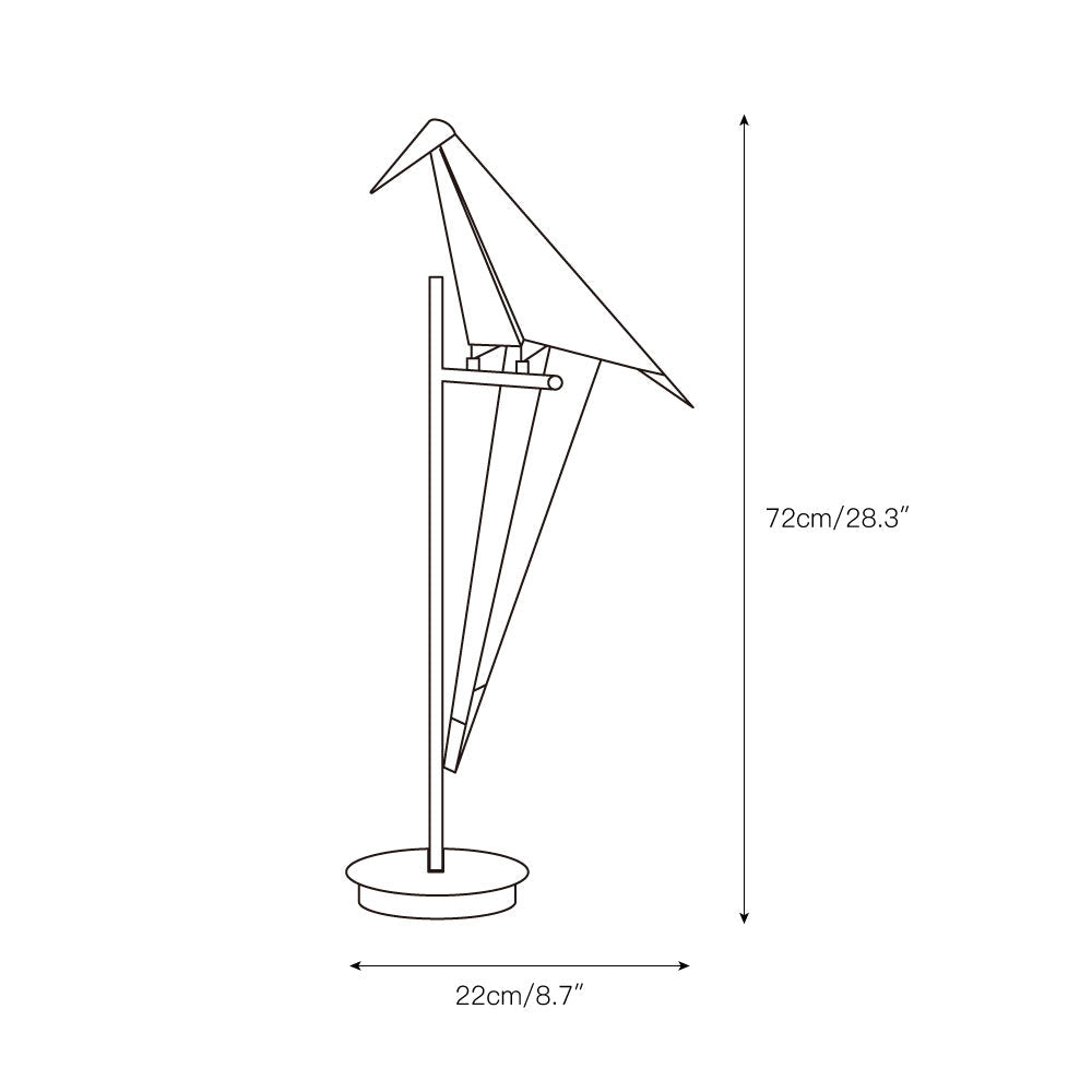 Origami lampa stołowa