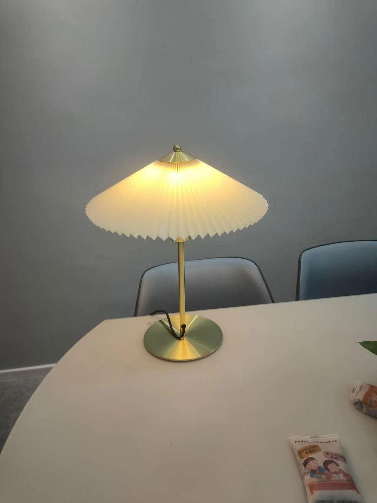 Camirir lampy stołowe ze złożonym abażurem w kształt parasola