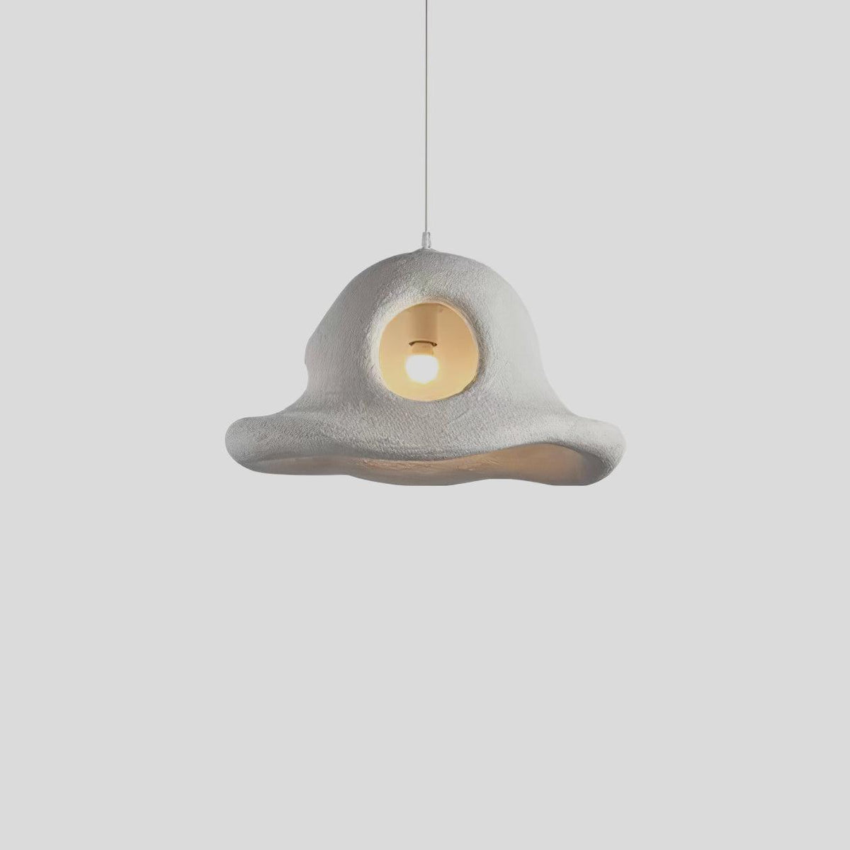 Alnorel wisząca lampa w stylu Wabi z kreatywnym kapeluszem