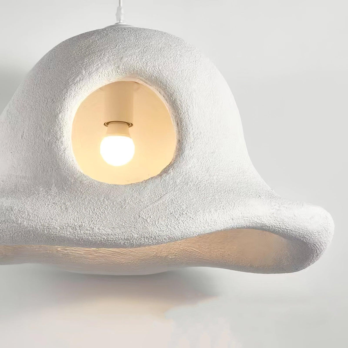 Alnorel wisząca lampa w stylu Wabi z kreatywnym kapeluszem