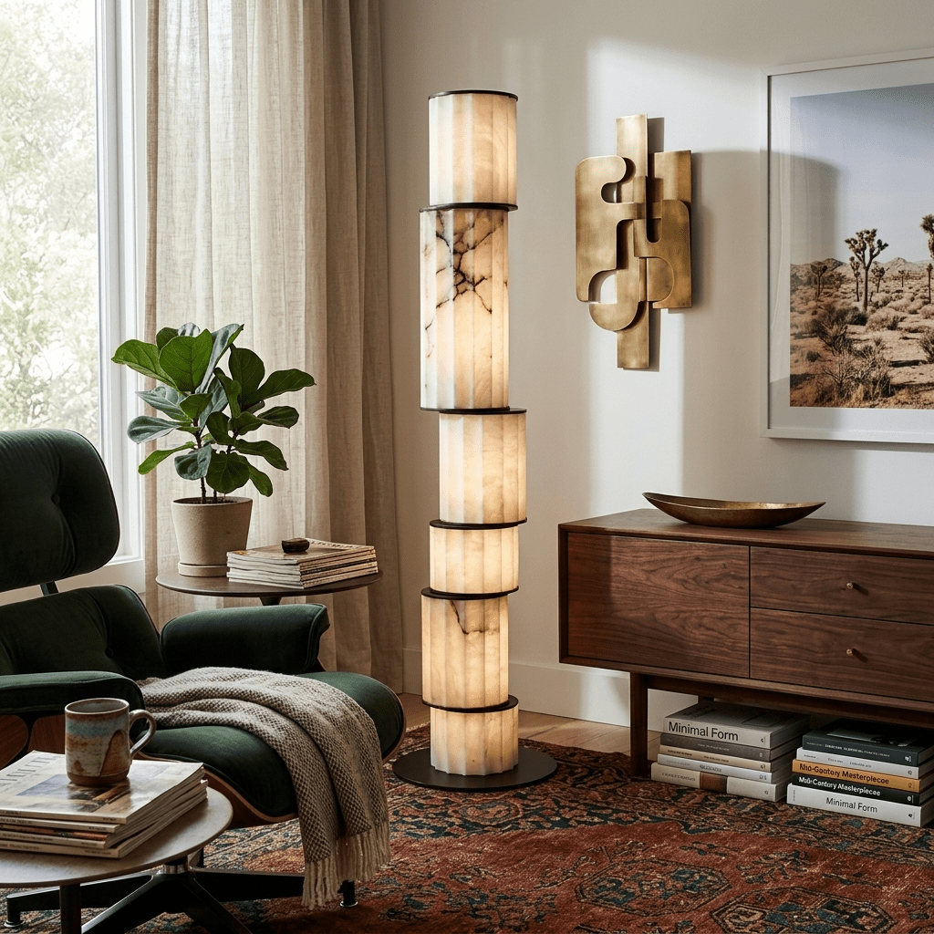 Eirirena Alabaster lampa stojąca