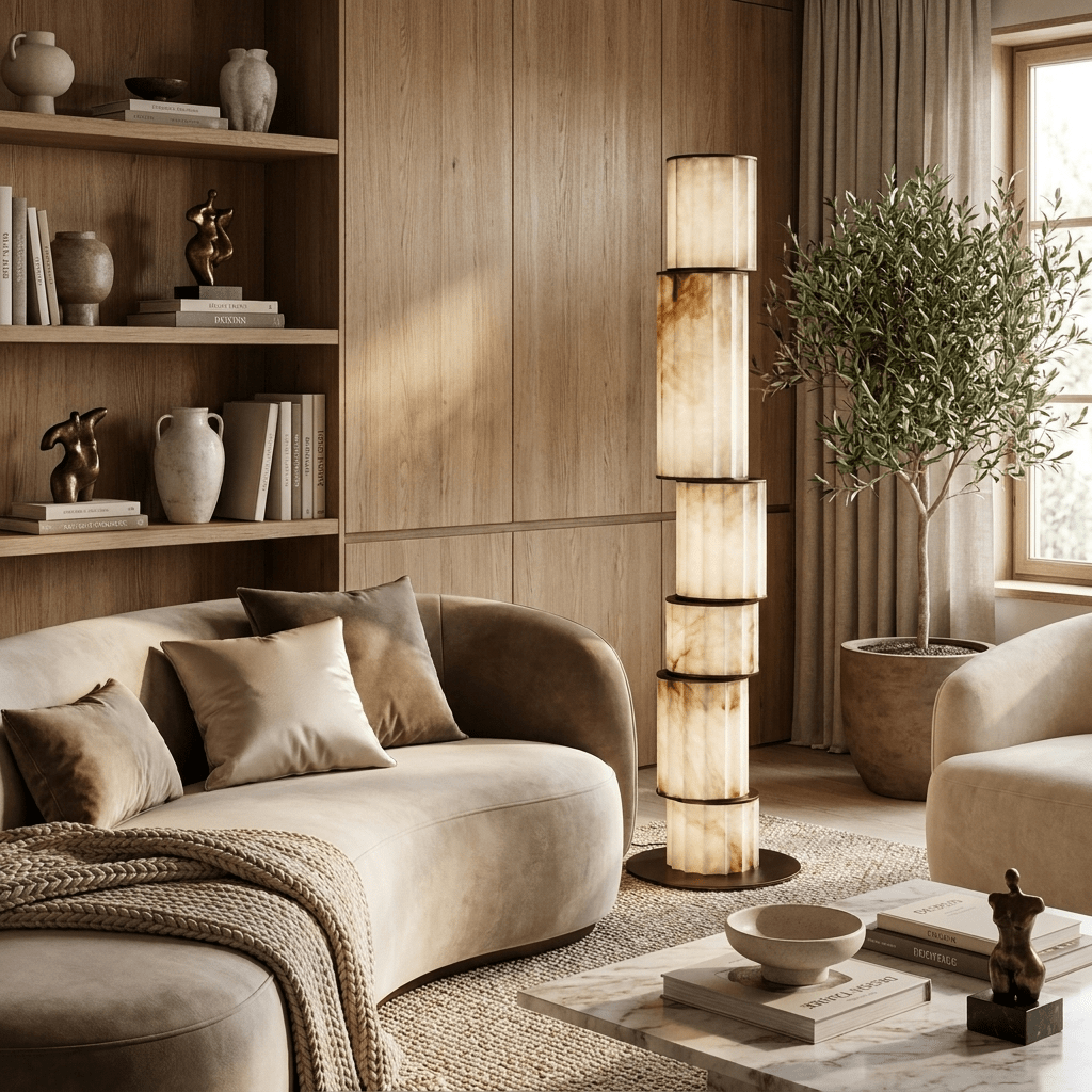 Eirirena Alabaster lampa stojąca
