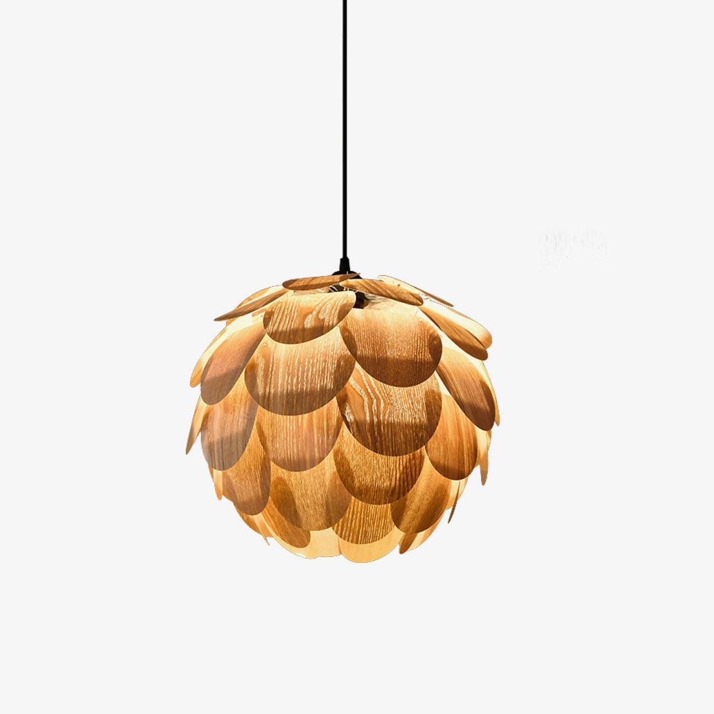 Wlara nowoczesna lampa wisząca z drewna