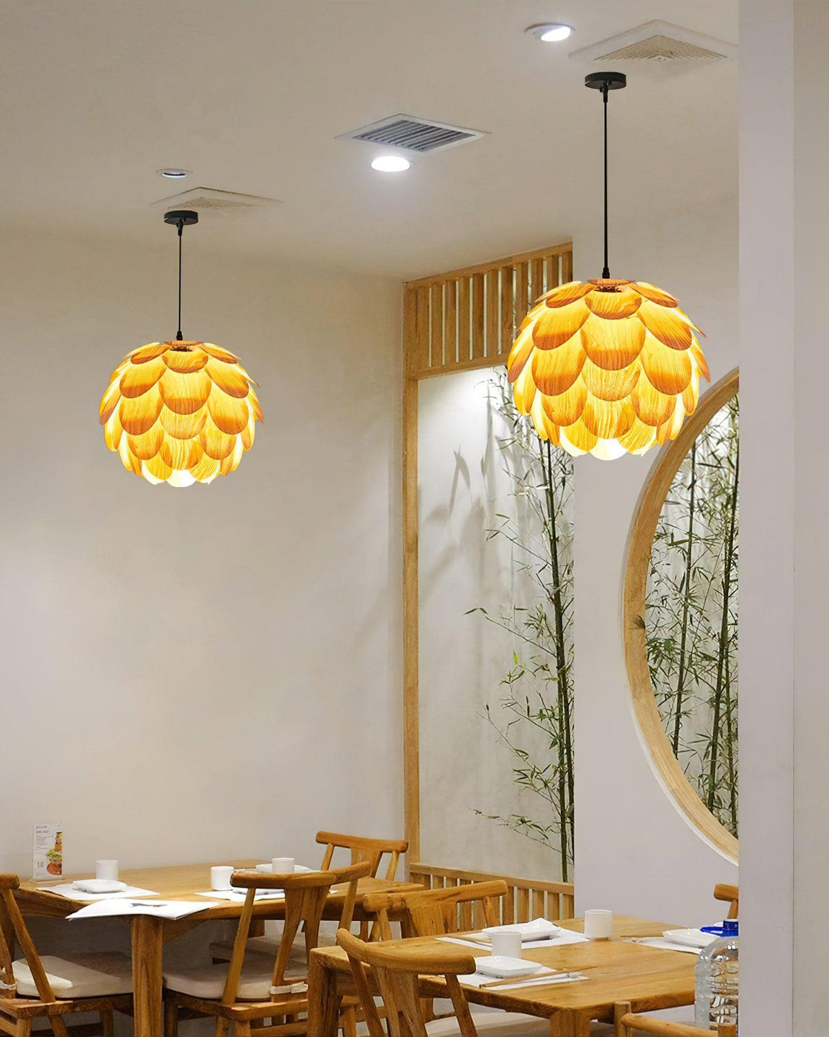 Wlara nowoczesna lampa wisząca z drewna