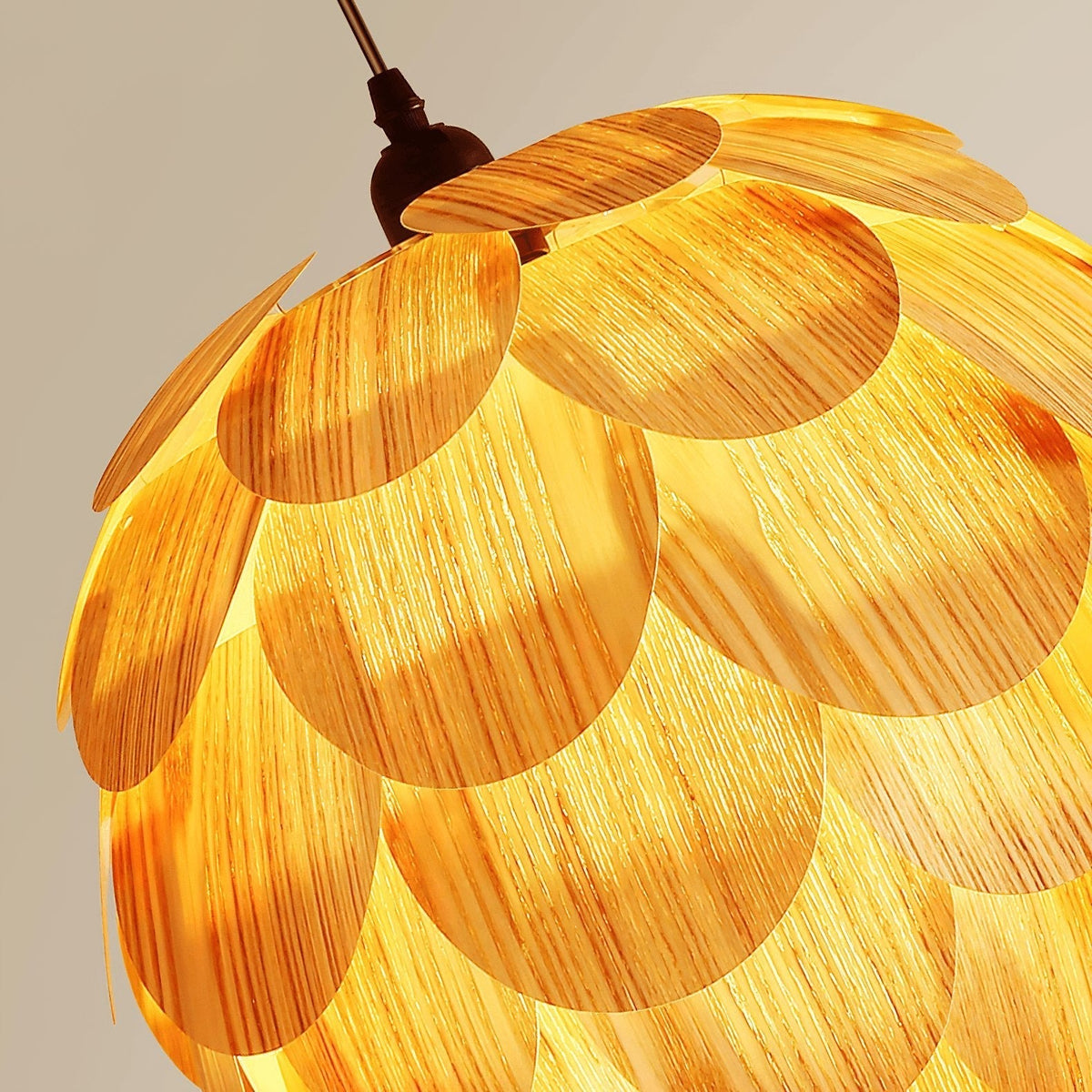 Wlara nowoczesna lampa wisząca z drewna