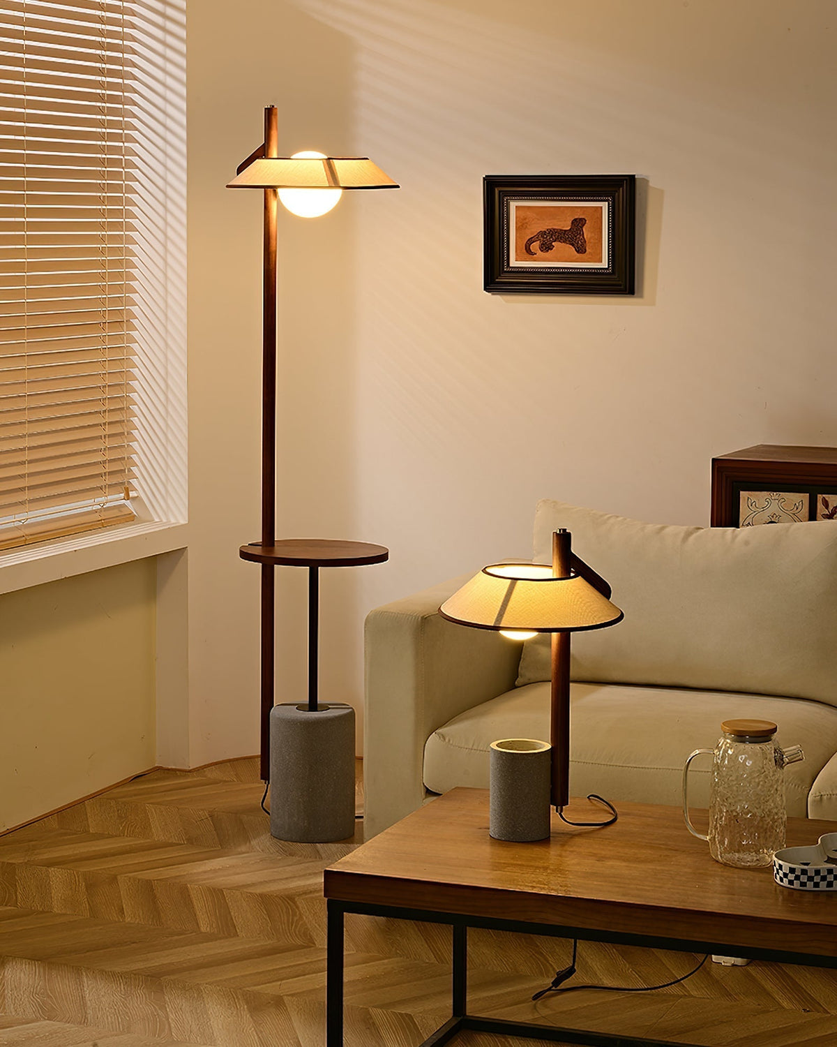 Damon minimalistyczna lampa stołowa z drewna