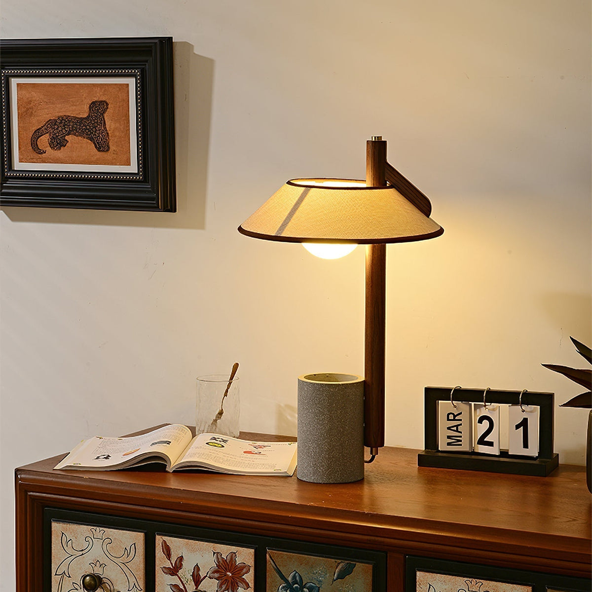 Damon minimalistyczna lampa stołowa z drewna