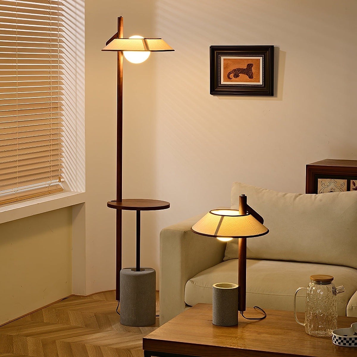 Damon minimalistyczna lampa stołowa z drewna