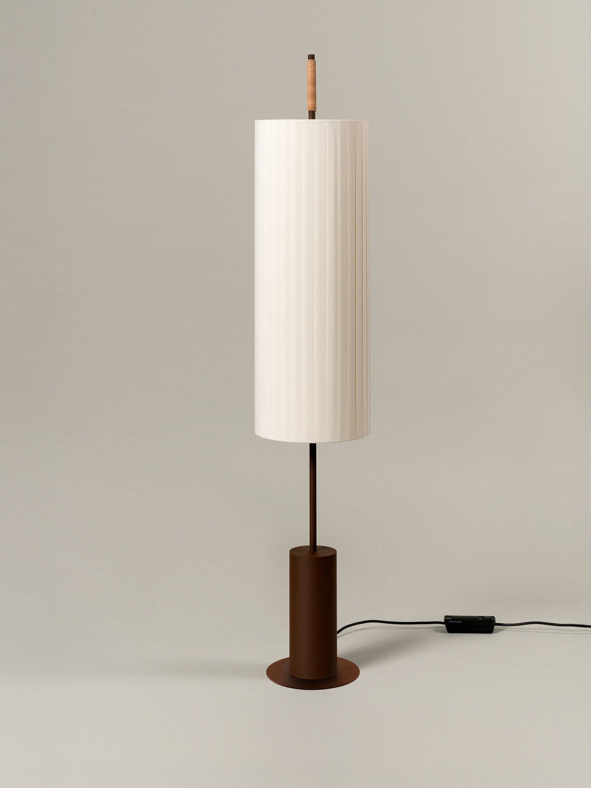 Novalise zewnętrzna lampa stojąca cylindryczna z abażurową osłoną w stylu nowoczesnym minimalistycznym