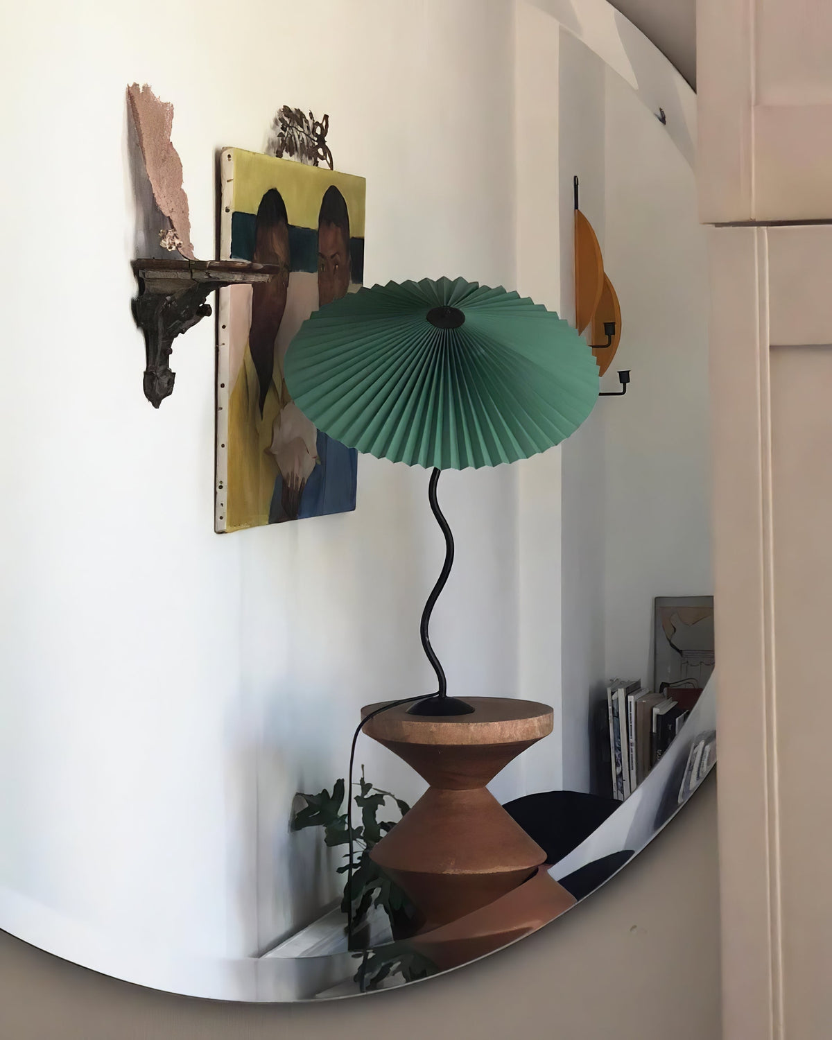 Krenis artystyczna lampa stołowa ze szkła