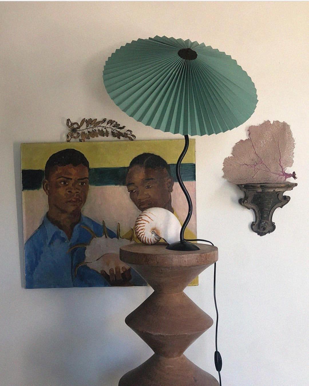 Krenis artystyczna lampa stołowa ze szkła