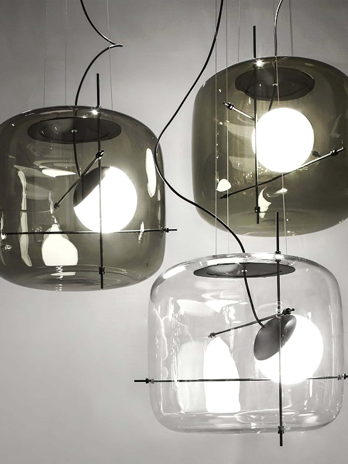 Ivex nowoczesna lampa wisząca ze szkła