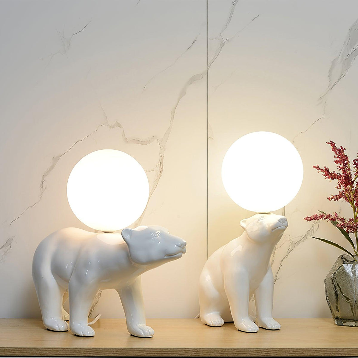 Bellano kapryśna lampa stołowa ze żywicy