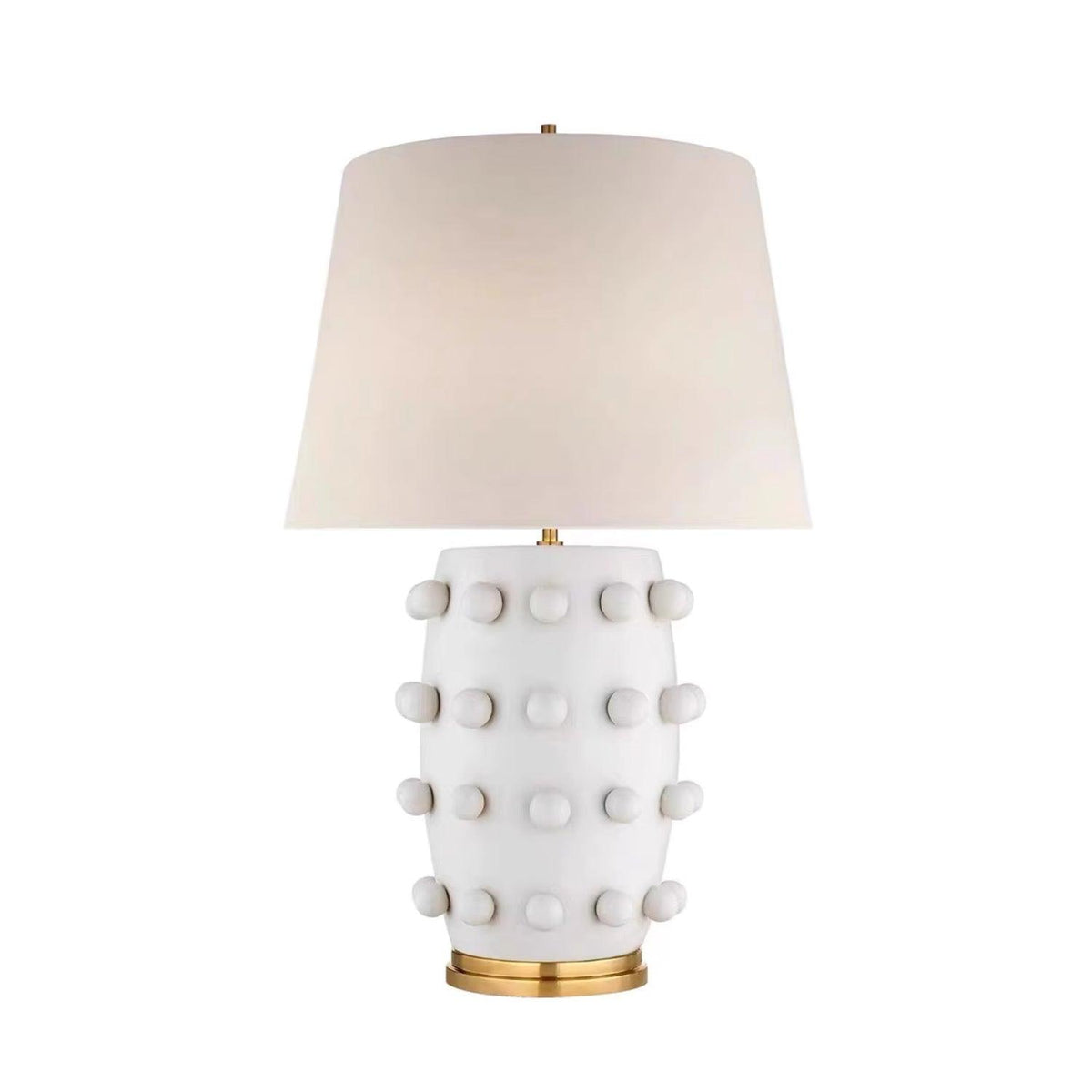 Nanex lampa stołowa ze szkła ceramicznego i płótna