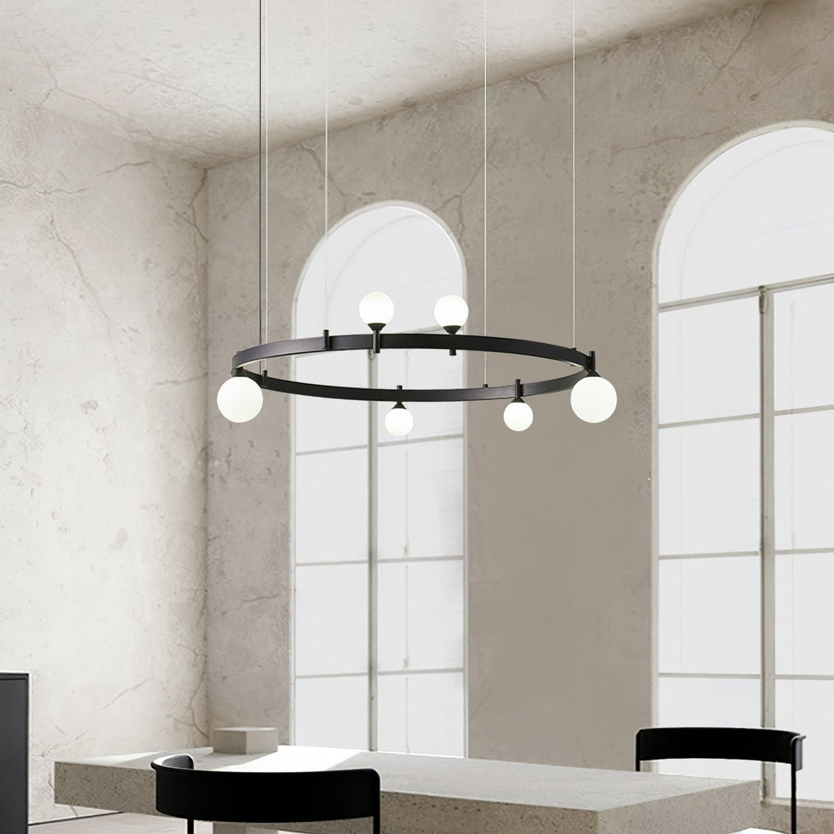 Orel lampa wisząca Round czarna