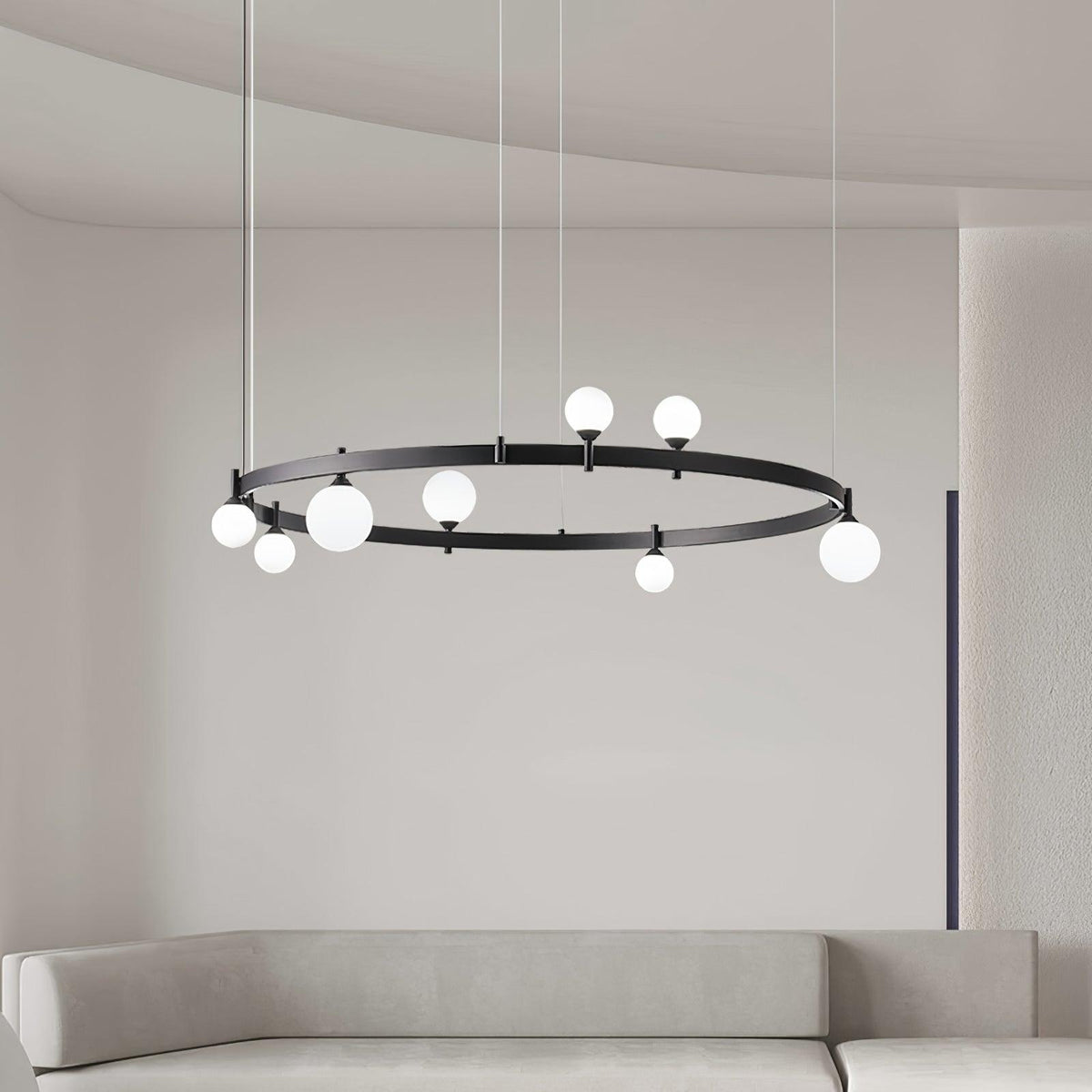Orel lampa wisząca Round czarna