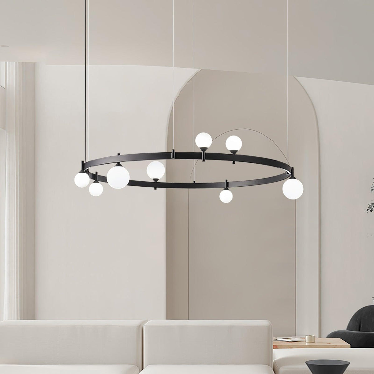Orel lampa wisząca Round czarna