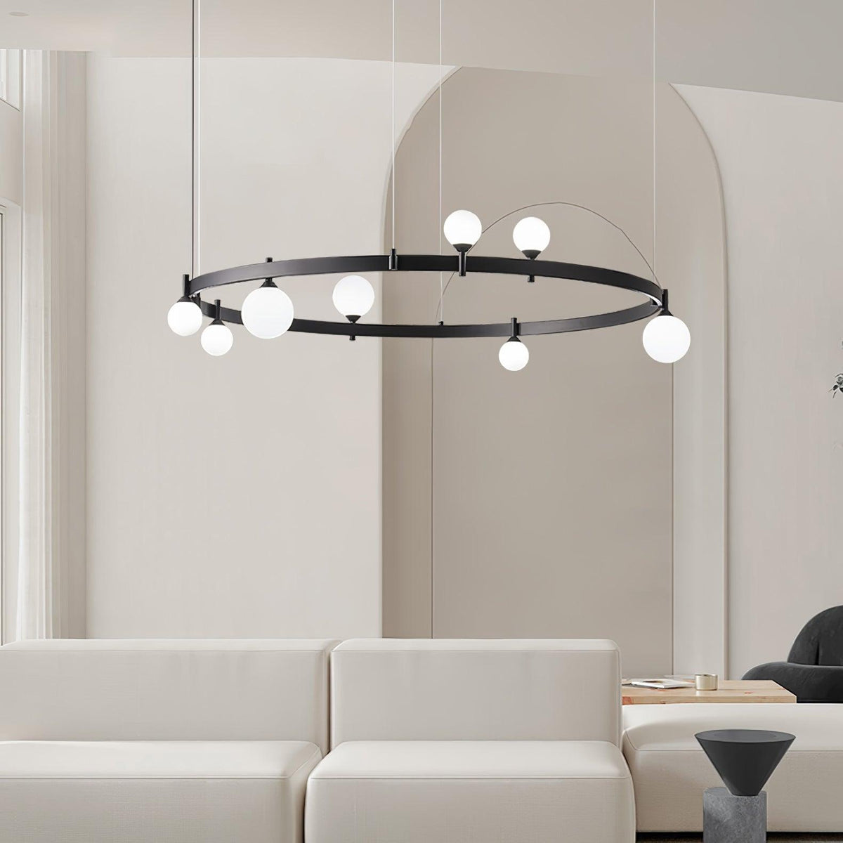 Orel lampa wisząca Round czarna