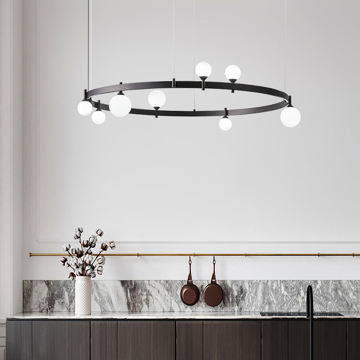 Orel lampa wisząca Round czarna