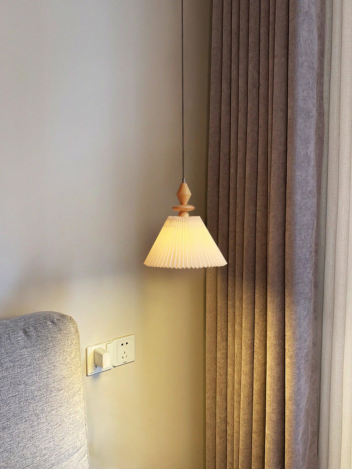 Aldanelia drewniana lampa wisząca