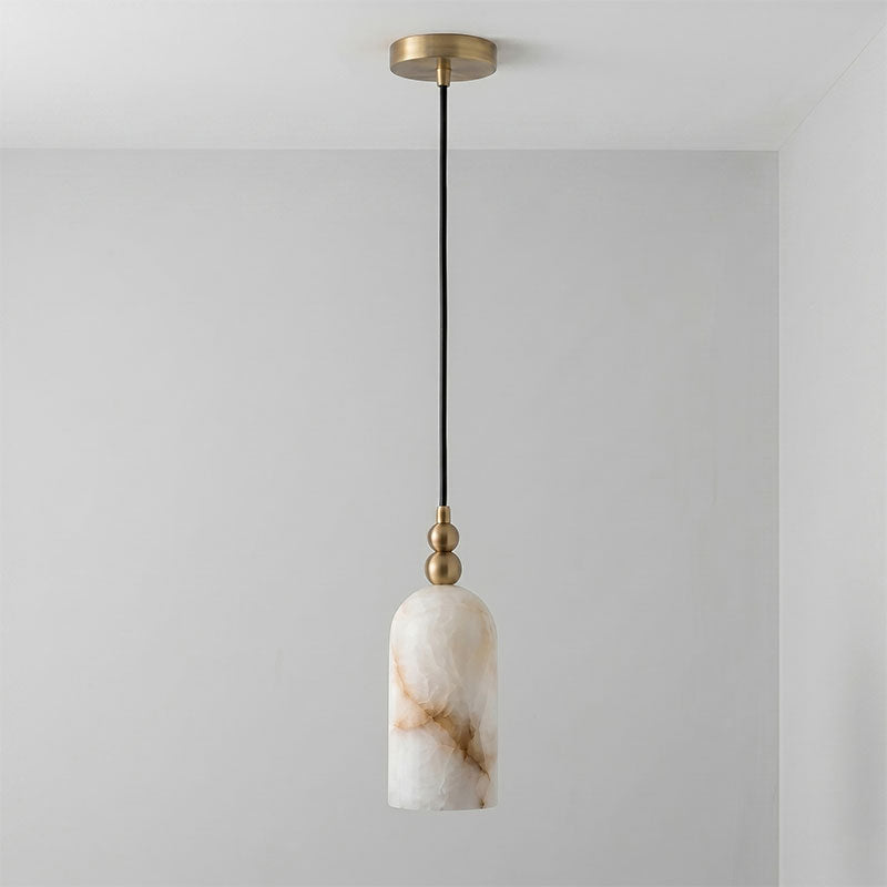 Lampa wisząca Eiranelia z alabastrowego kamienia