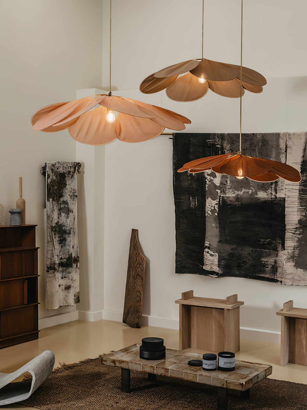 Dax wisząca lampa z płótna inspirowana naturą
