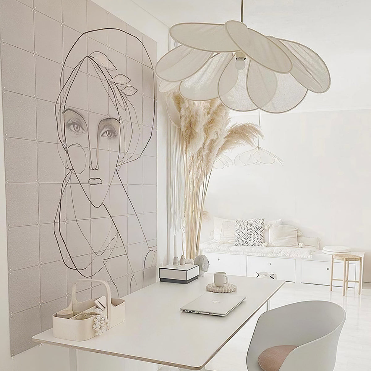 Dax wisząca lampa z płótna inspirowana naturą